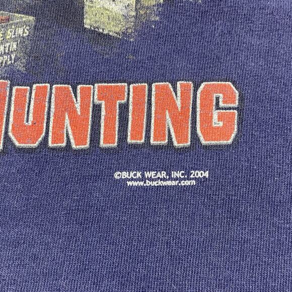 Redneck Deer Hunting Buck Wear 2004 Tee Funny Outdoor Graphic Blue XL - Picture 3 of 11